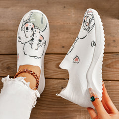 Casual Stylish Cartoon Couple Mesh Sneakers for Women