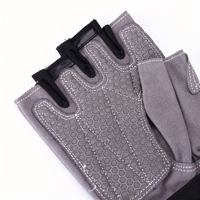 Unisex Half Finger Cycling Gloves Adjustable Non Slip