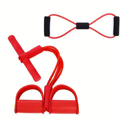 4 Tubes Yoga Pedal Puller Resistance Rope for Tummy Chest Workout
