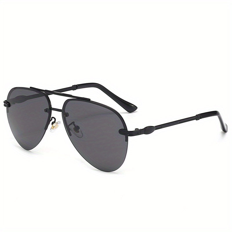 Vintage Polarized Half Frame Sunglasses UV Protection