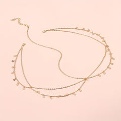 Golden Chain Boho Head Piece with Tassel Hair Accessories for Women