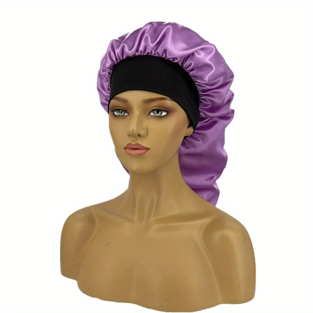 Silky Long Bonnet For Sleeping Solid Night Cap For Women