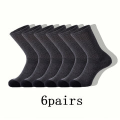 Men's Casual Sports Crew Socks 12 Pairs Gray