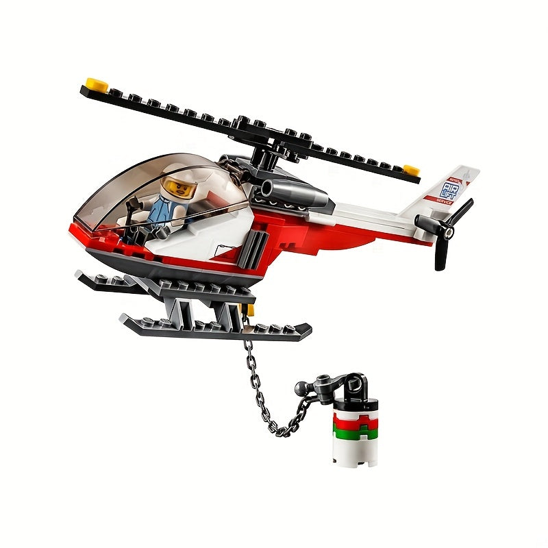 City Bricks Heavy Cargo Transport Helicopter Truck Building Blocks Toys