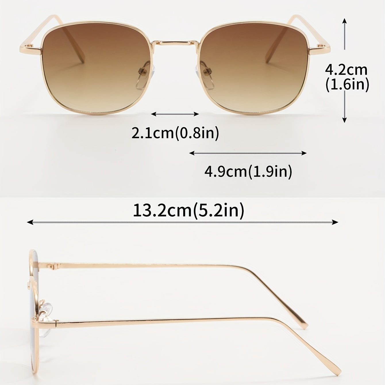 Square Polarized Sunglasses for Men Women UV400