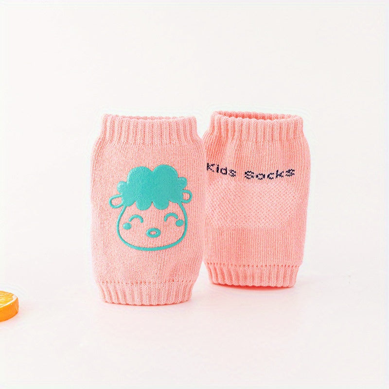 Kids Cartoon Knee Pads Baby Socks Crawling Walking Tools Anti-slip Breathable