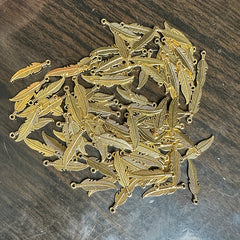 100pcs Feather Pendants DIY Jewelry Making Various Colors