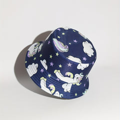 Unicorn Print Sun Protection Fisherman Hat