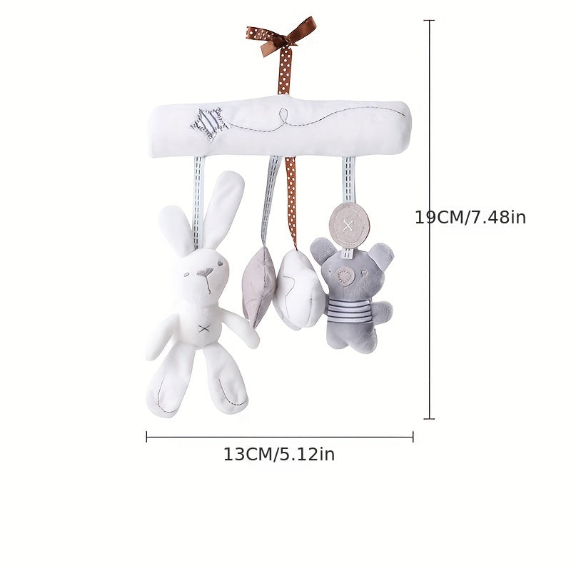 Baby Rabbit Car Hanging Music Bed Around Safety Seat Pendant Plush Toy