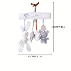 Baby Rabbit Car Hanging Music Bed Around Safety Seat Pendant Plush Toy