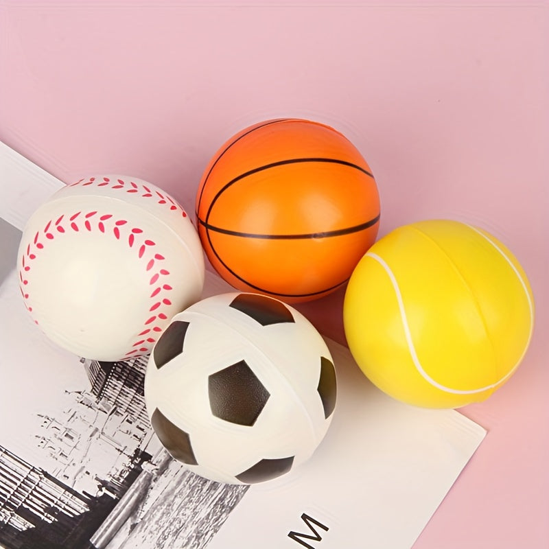Sports Balls Stress Relief Toys Rugby Football Basketball Baseball Bouncy Ball
