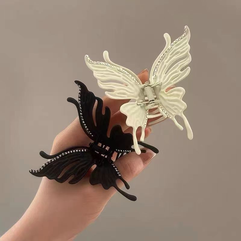 Rhinestone Butterfly Metal Hair Claw Clip Strong Hold Hair Jaw Clip
