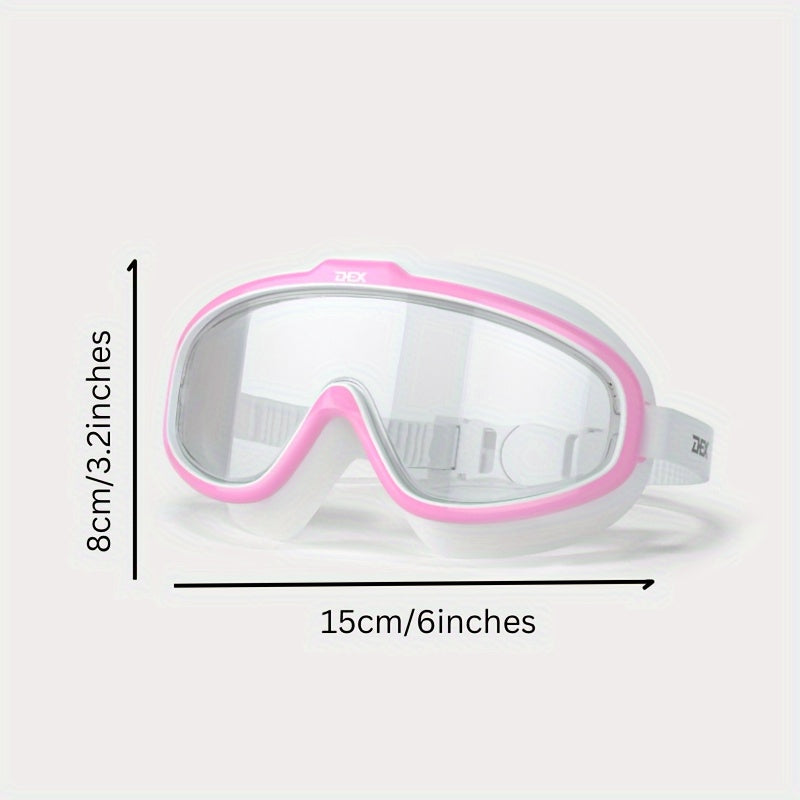 Large Frame Swim Goggles Waterproof Anti-fog High Definition Glasses