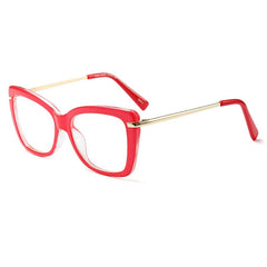 Cat Eye Clear Sunglasses Metal Legs Outdoor Eyewear