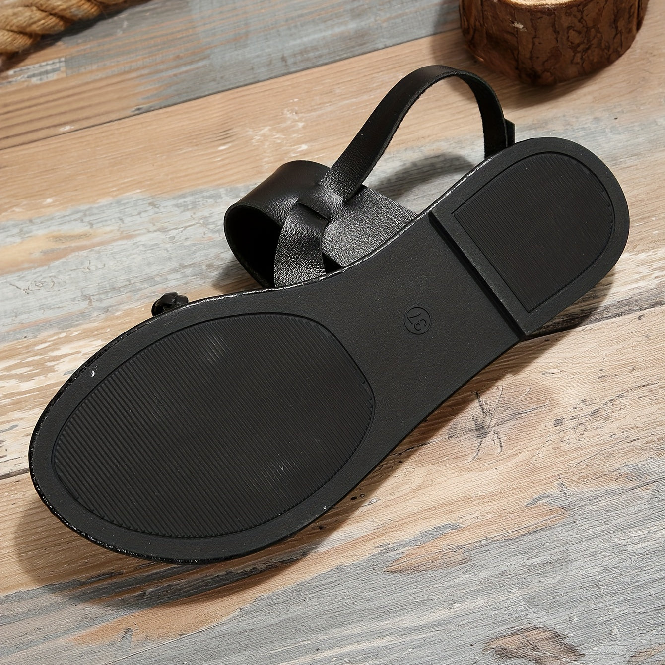 Women's Braided Band Flat Sandals Ankle Strap Open Toe Beach Shoes