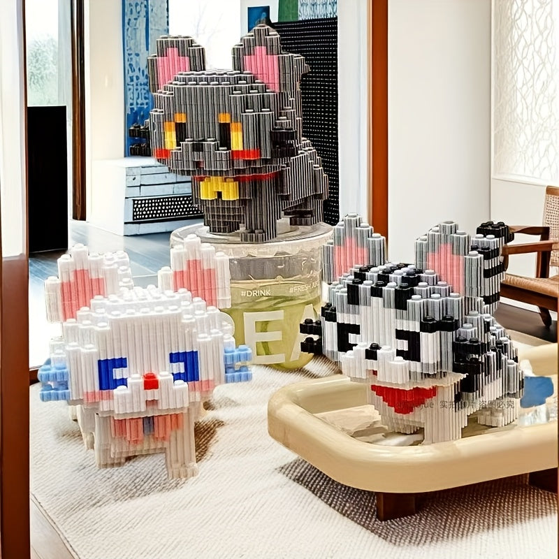 1729pcs Cat Building Blocks Set for Party Games & Decor