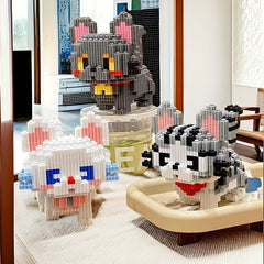 1729pcs Cat Building Blocks Set for Party Games & Decor
