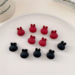Mini Rabbit Shaped Hair Claw Clip Frosted Hair Claw Style Shark Clip