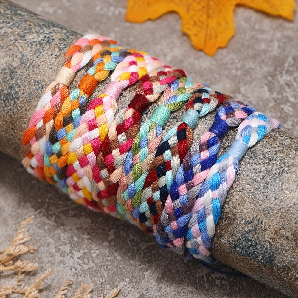 Gradient Braided Friendship Bracelet Summer Beach Ornament