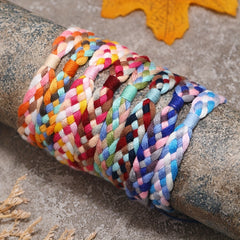 Gradient Braided Friendship Bracelet Summer Beach Ornament