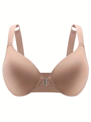 2 Pack Plus Size Front Closure Padded Bra Set for Women