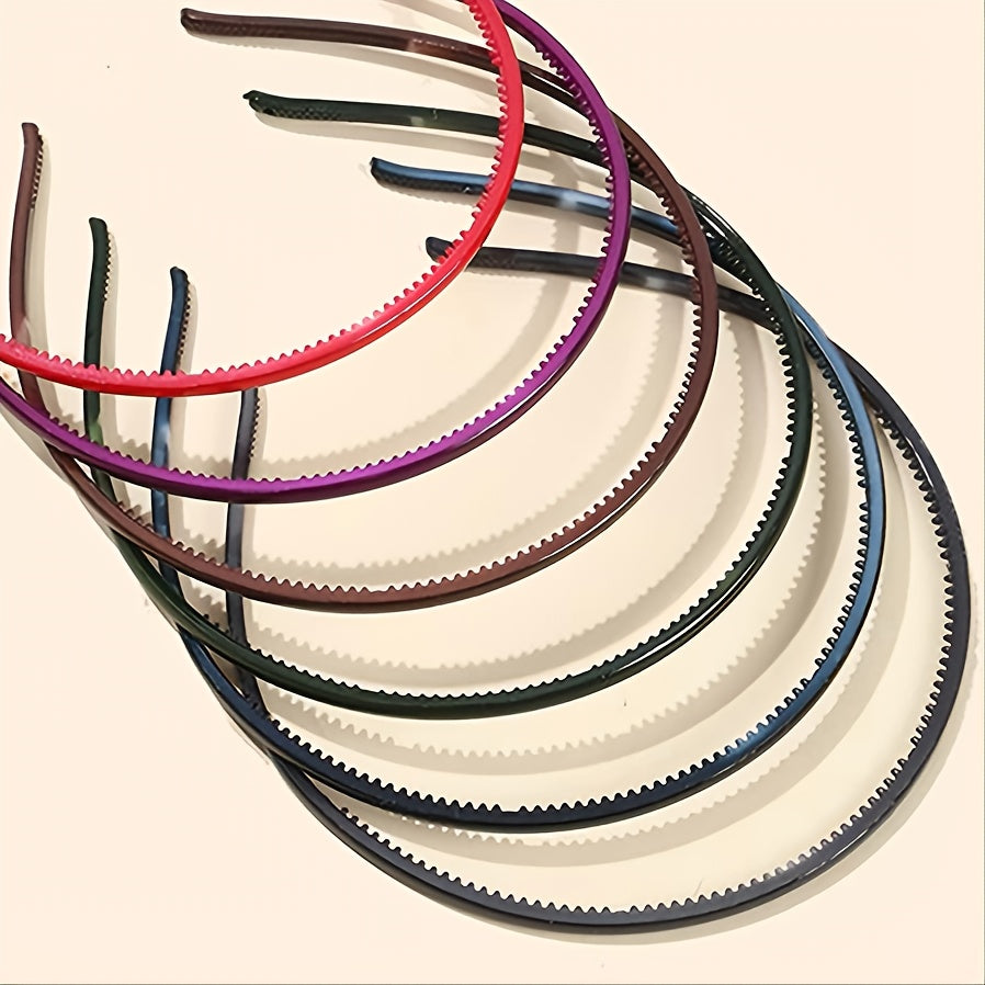 6pcs Teeth Comb Headband Plastic Hair Band Non-slip Hard Hair Hoop