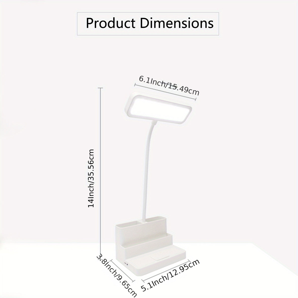 Multifunctional LED Desk Lamp Touch Folding Study Reading Bedside Lamp