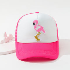 Pink Flamingo Baseball Cap Animal Pattern Hat For Women Girls