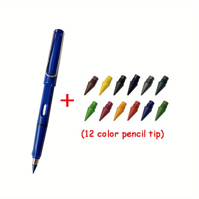 13pcs Technology 12 Colors Eternal Pencil Without Ink School Art Sketch Painting