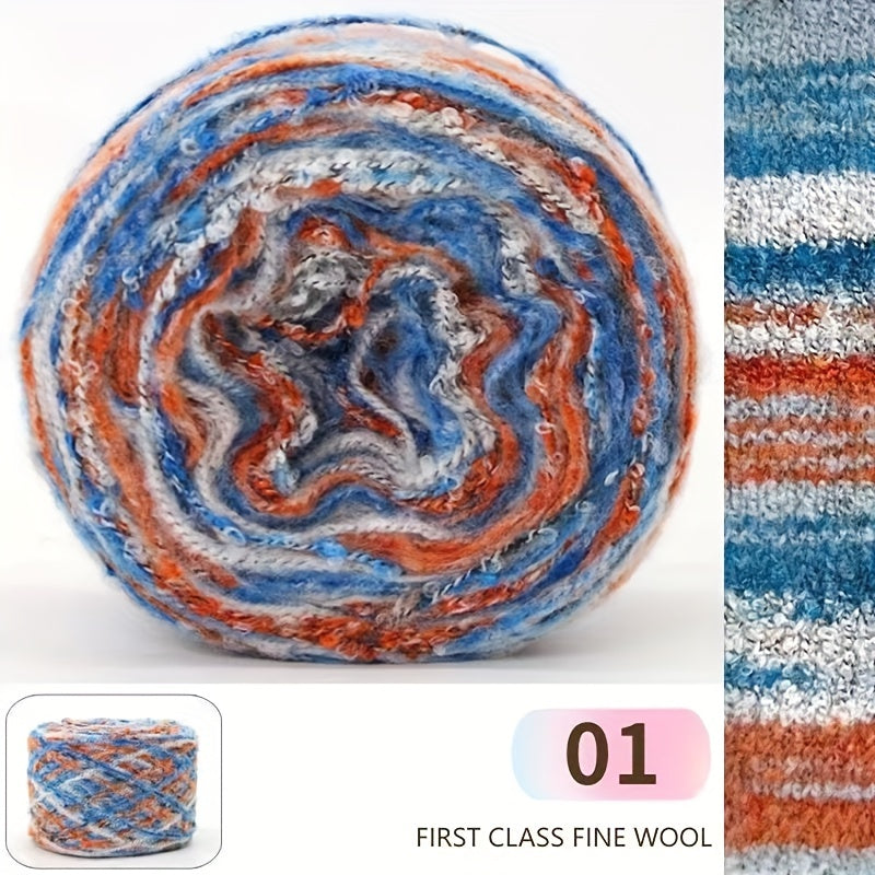 Gradient Mohair Coil Wire Wool Blend for DIY Knitting Crocheting