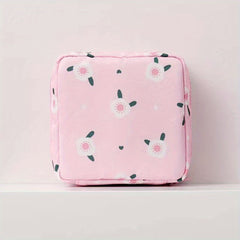 Cartoon Sanitary Napkin Bag Waterproof Nylon Cosmetic Organizer