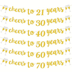 50th Golden Happy Birthday Theme Set - Party Decorations Kit