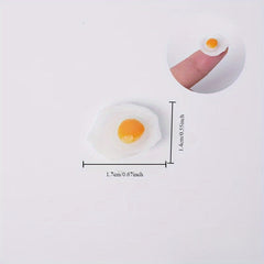 Miniature Food Set with Eggs - Poached and Fried - Dollhouse Play Props