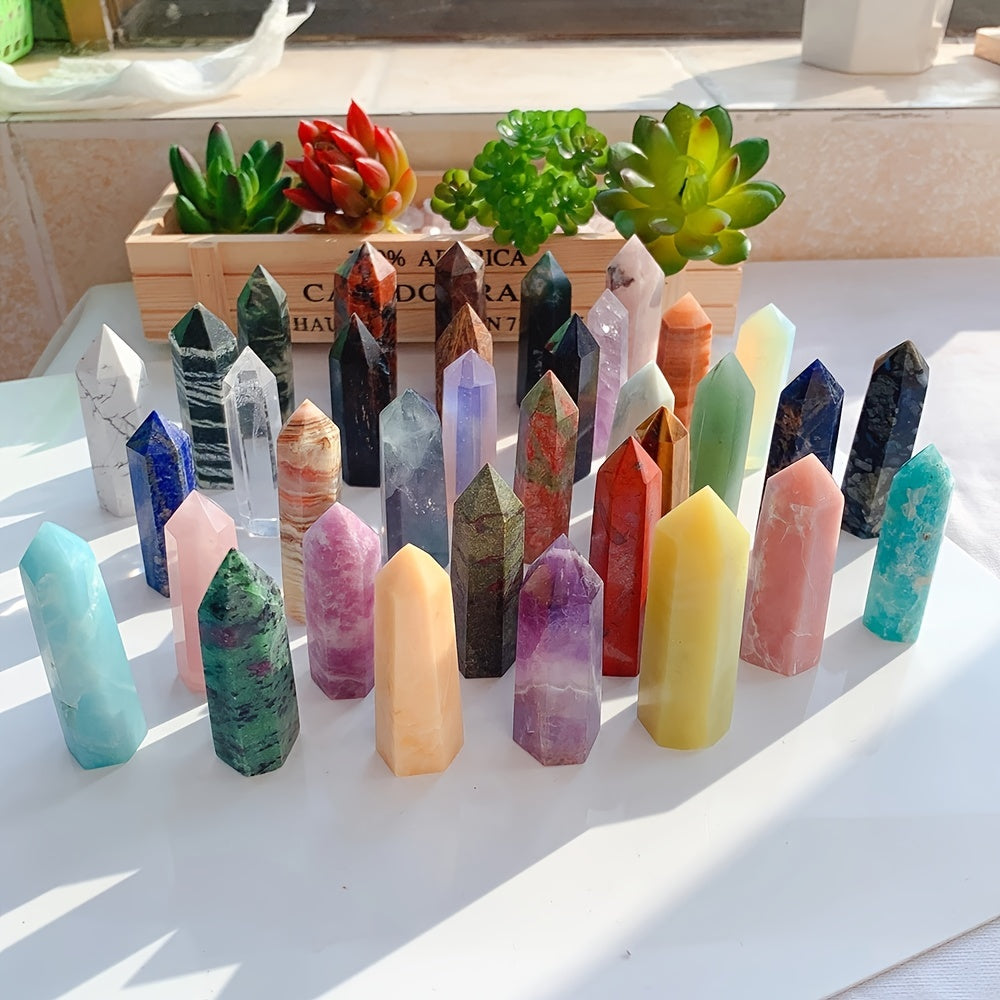 Natural Amethyst Clear Rose Tower 4.57 INCH