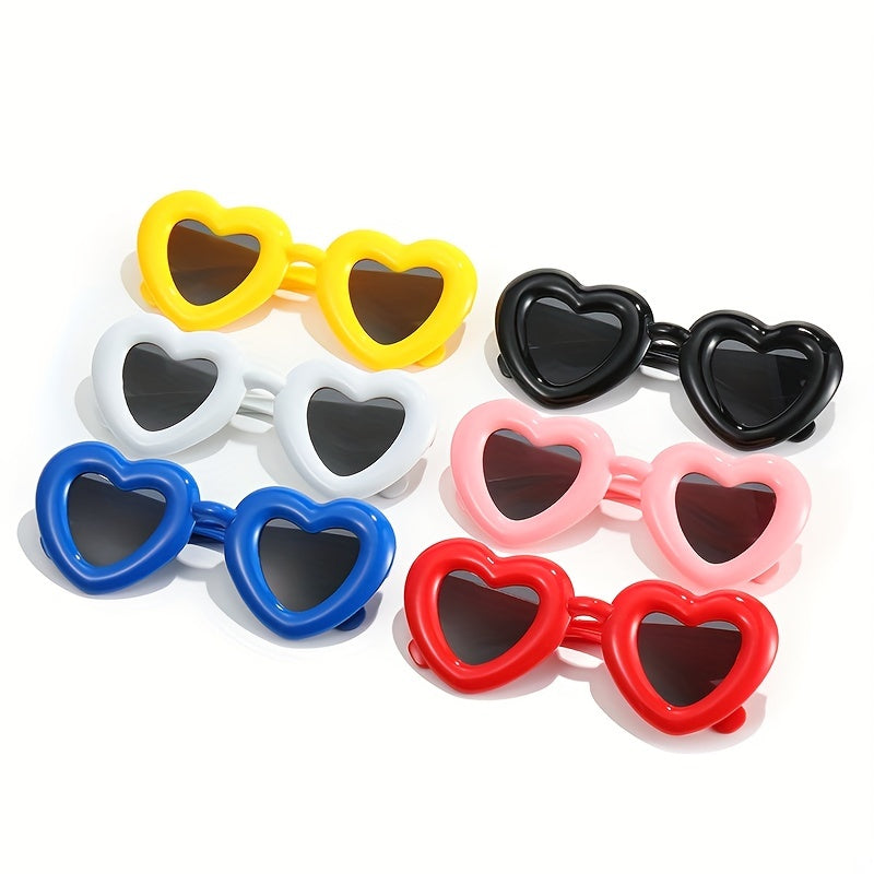 Y2K Inflated Heart Sunglasses for Women Men Funny Party Sun Shades