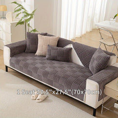 Plush Sofa Slipcover Non-Slip Furniture Protector