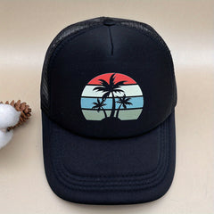 Adjustable Coconut Tree Pattern Baseball Cap for Outdoor Sport
