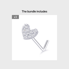 Stainless Steel Nose Ring Stud Flower Snowflake Butterfly Nose Piercing