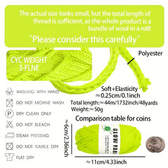 Glow in the Dark Round Strand Yarn - DIY Knitting & Crochet Halloween Decor