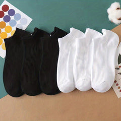 6 Pairs Soft & Lightweight Ankle Socks for Women