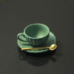 3pcs 1:12 Dollhouse Mini Furniture DIY Access Coffee Cup Saucer Spoon Set