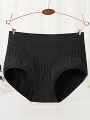 3pcs Solid Briefs Stretchy Intimates Panties