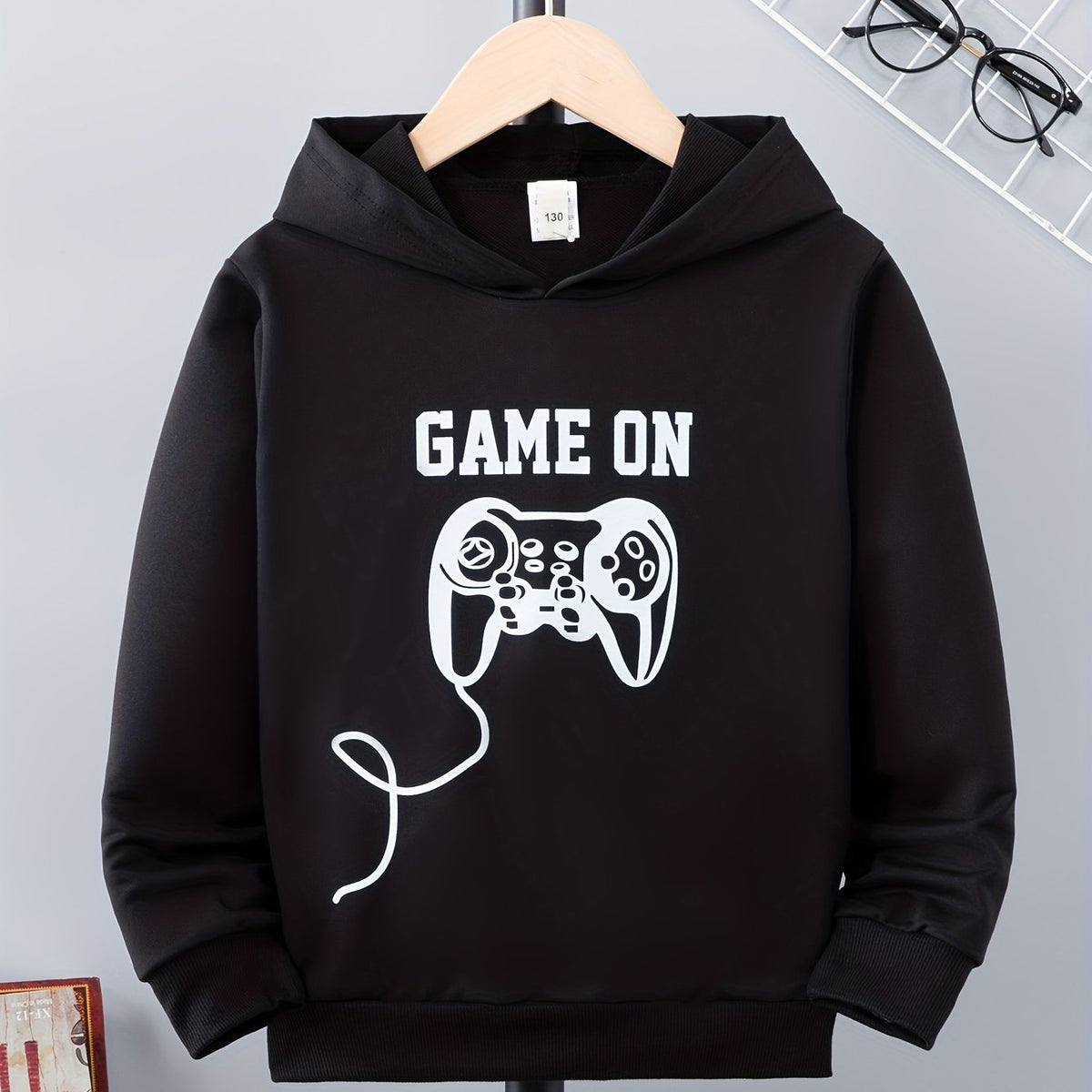 Boys Gamepad & GAME ON Print Hoodie