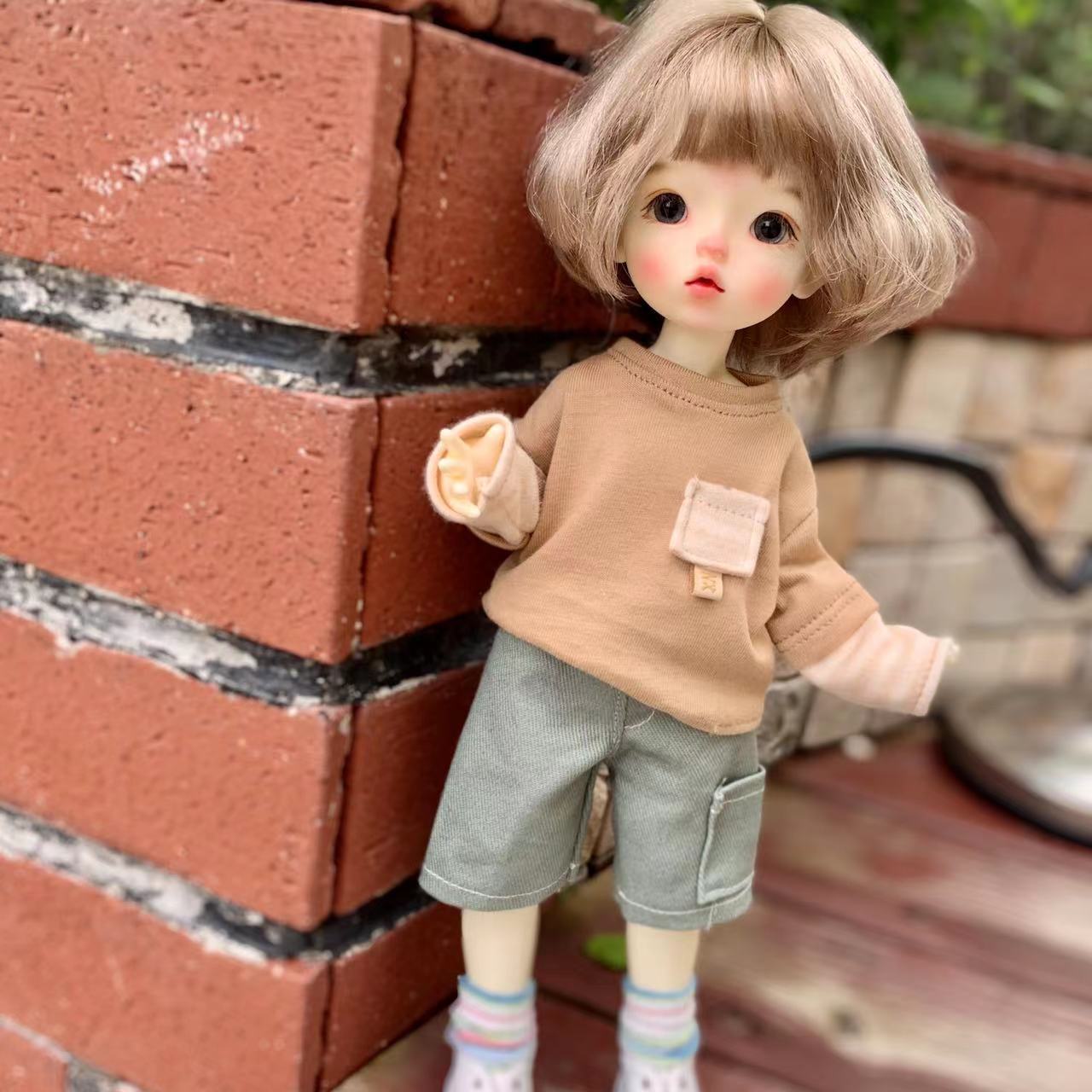 1 6 Baby Clothes Set Bjd T Shirt Jeans Shorts Sweatshirt 11 8'' Dolls