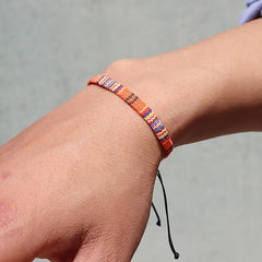 Colorful Bohemian Linen Woven Friendship Bracelet