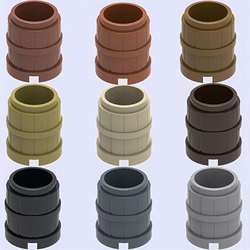 9 Piece ABS Building Blocks Water & Wine Barrels Set