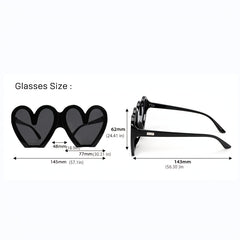 Y2K Heart Sunglasses Love Theme Candy Glasses Beach Party UV400