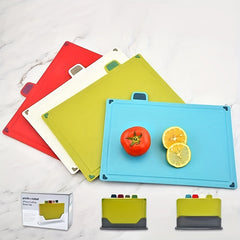 Plastic Chopping Board Set With Storage Stand