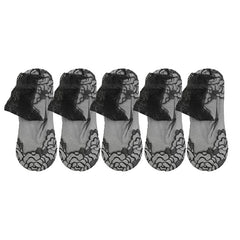 5 Pairs Floral Lace Short Socks Lightweight Stockings & Hosiery