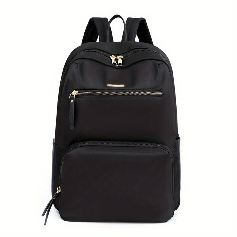 Minimalist Casual Zipper Backpack Lightweight Solid Rucksack
